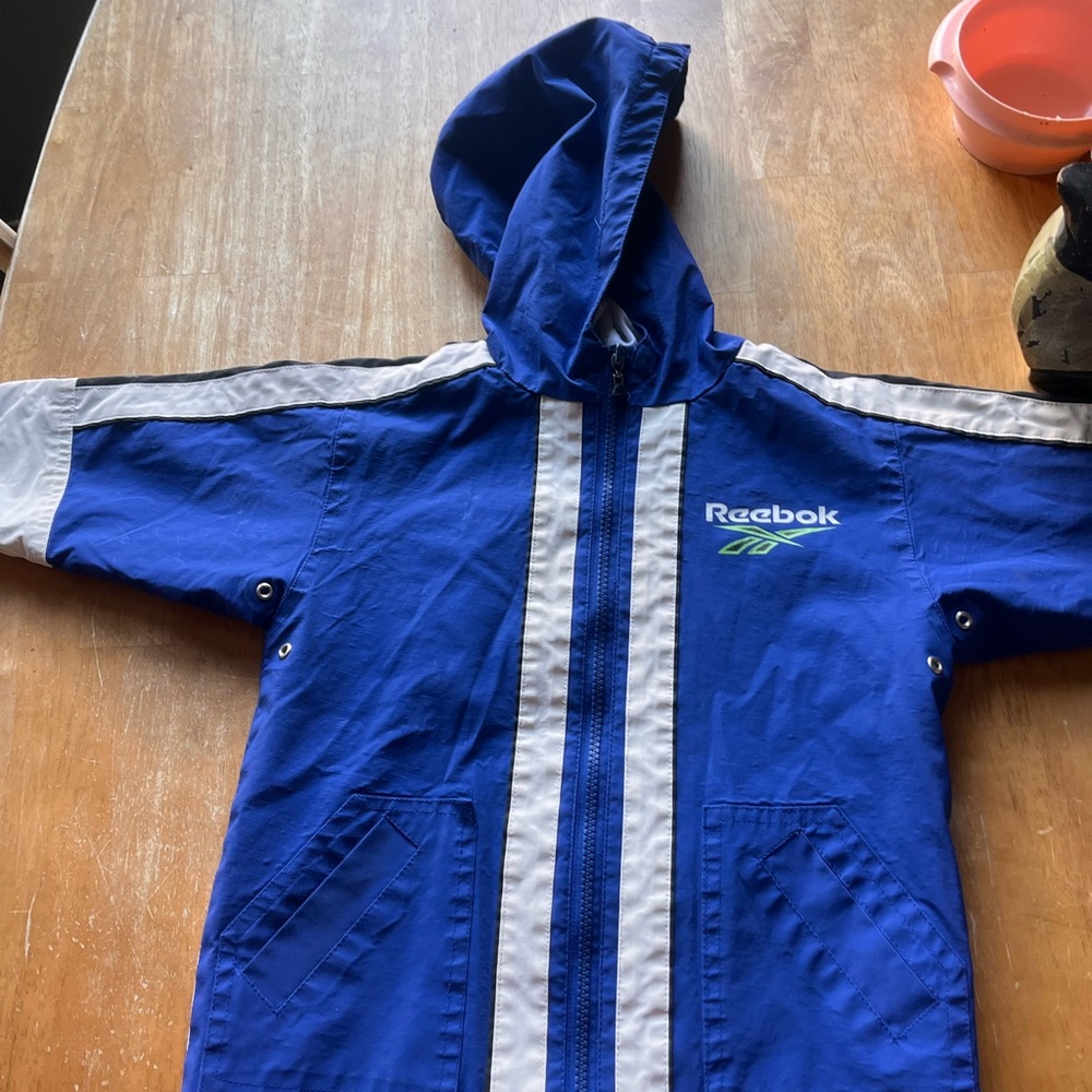 Reebok Kids Blue and White Raincoat